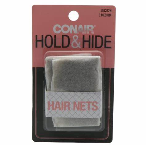 Conair Hold & Hide Hairnets - Brown